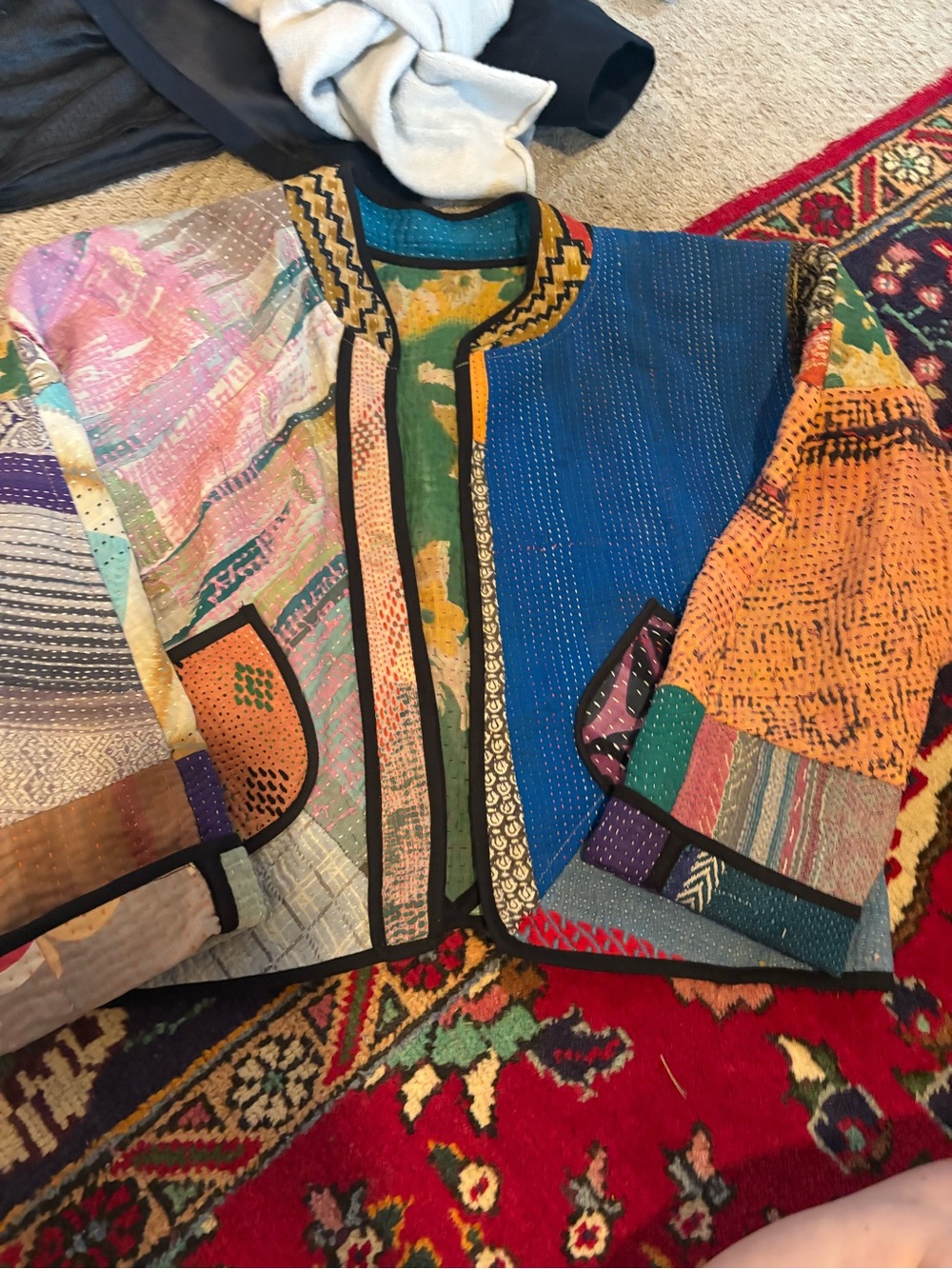 Multi-Color Patchwork Women's Jacket